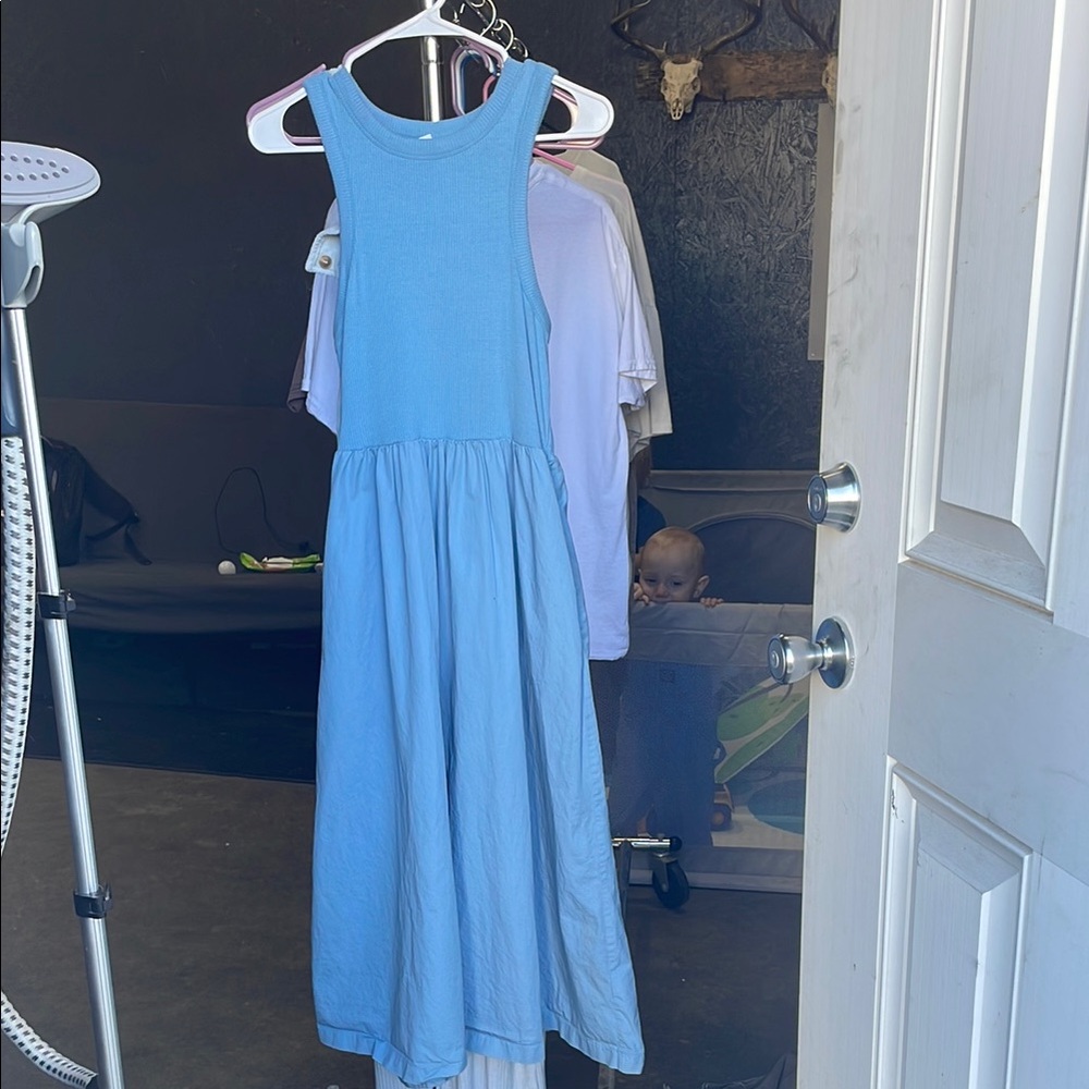 Blue Sleeveless Dress
